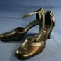 NINE WEST METALLIC HI HEEL ANKLE STRAP PUMPS 9.5 M NEW