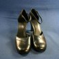 NINE WEST METALLIC HI HEEL ANKLE STRAP PUMPS 9.5 M NEW
