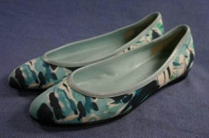 NINE WEST LIGHT BLUE FABRIC FLATS SHOES 5 M MINT