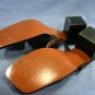 NINE WEST CHUREN BLACK LEATHER SLIDE SANDALS 7 M MINT