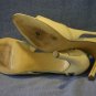 NINE WEST BONE LEATHER HIGH HEEL OPEN TOE PUMPS 8.5 M