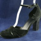 JOAN & DAVID CIRCA BLK SUEDE ANKLE STRAP PUMPS 9 M EUC