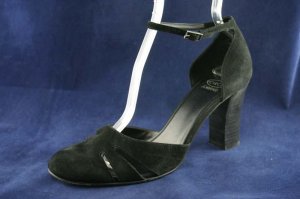 JOAN & DAVID CIRCA BLK SUEDE ANKLE STRAP PUMPS 9 M EUC