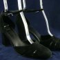 JOAN & DAVID CIRCA BLK SUEDE ANKLE STRAP PUMPS 9 M EUC