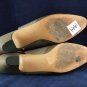 FERRAGAMO WOMENS GREEN & TAUPE SLINGBACK PUMPS 8 AA EUC
