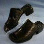 JOAN & DAVID BLACK LEATHER SLIDE SANDAL SHOE 6.5 M