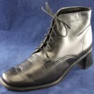 ROCKPORT WOMENS BLK LEATHER LACE ANKLE BOOTS 5 M EUC