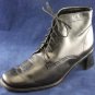 ROCKPORT WOMENS BLK LEATHER LACE ANKLE BOOTS 5 M EUC