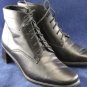 ROCKPORT WOMENS BLK LEATHER LACE ANKLE BOOTS 5 M EUC