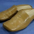 ANNE KLEIN AK2 WOMENS CAMEL LEATHER MULES SHOES 7.5 M
