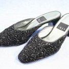 IMPO WOMENS CRUSHED VELVET MID HEEL MULES 7 M EUC