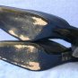 ROBERT CLERGERIE FRANCE BLK LEATHER MID-HEEL MULES 6 M