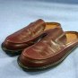 J. CREW BURGUNDY MOC TOE MULES CLOGS SHOES 6 M