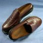 J. CREW BURGUNDY MOC TOE MULES CLOGS SHOES 6 M