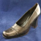 BCBG MAXAZRIA BRONZE LEATHER HIGH HEEL PUMPS 7 B