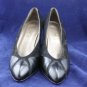 AMALFI OLIMPIA WOMENS BLK LEATHER/SUEDE PUMPS 8 B MINT