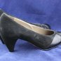 AMALFI OLIMPIA WOMENS BLK LEATHER/SUEDE PUMPS 8 B MINT