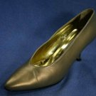PANCALDI WOMENS GOLD LEATHER PUMPS SHOES 8 AA $295 MINT