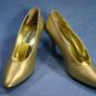 PANCALDI WOMENS GOLD LEATHER PUMPS SHOES 8 AA $295 MINT