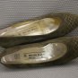 BRUNO MAGLI WOMENS GREEN SUEDE LOW HEEL FLATS 8.5 AA