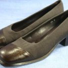 JOAN & DAVID WOMENS BROWN WOOL & LEATHER PUMPS 8.5 M