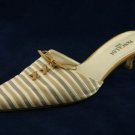 PANCALDI 1888 WOMENS TAN STRIPED FABRIC MULES 10 B $395