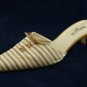 PANCALDI 1888 WOMENS TAN STRIPED FABRIC MULES 10 B $395