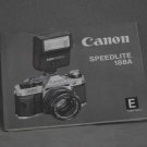 CANON SPEEDLITE 188A  INSTUCTION BOOK MANUAL - B104