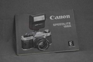 CANON SPEEDLITE 188A  INSTUCTION BOOK MANUAL - B104