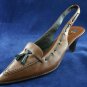 DANI BLACK WOMENS BROWN SLINGBACK TASSEL PUMPS 9.5 M