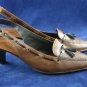 DANI BLACK WOMENS BROWN SLINGBACK TASSEL PUMPS 9.5 M