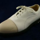 NIKE AIR WOMENS WHITE & BEIGE LEATHER GOLF SHOES 7.5 W