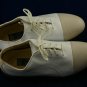 NIKE AIR WOMENS WHITE & BEIGE LEATHER GOLF SHOES 7.5 W