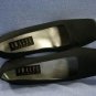 AMALFI BLACK SATIN MID HEEL EVENING PUMPS 8 B MINT