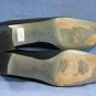 AMALFI BLACK SATIN MID HEEL EVENING PUMPS 8 B MINT
