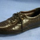 EASY SPIRIT BROWN CROCO LEATHER WALKING SHOE OXFORD 7.5