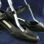 ANNE KLEIN BLK GENUINE LIZARD ANKLE STRAP PUMPS 7 N EUC