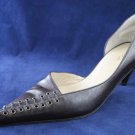 PACO GIL WOMENS BRN LEATHER OPEN SIDED PUMPS 8 M NEW