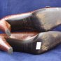 MAX DE CARLO BRN CROCO LEATHER PUMPS 8 B EX++