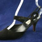DIEGO DELLA VALLE WOMENS BLACK SUEDE ANKLE STRAP PUMP 6