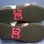 DC WOMENS WHITE GRAY PINK LEATHER SKATE SHOES 9.5 M