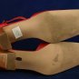 COUP D'ETAT WOMENS RED LEATHER ANKLE STRAP PUMPS 6.5 M