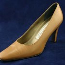 CARESSA WOMENS BROWN LEATHER PUMPS 5.5 M MINT