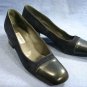 BRUNO MAGLI WOMENS NAVY SUEDE CAP-TOE PUMPS 9 AA EUC