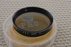 PROMASTER 55mm PL POLARIZER POLARIZING LENS FILTER F868