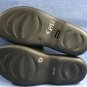 ANNE KLEIN BROWN LEATHER FLAT SLIDE SANDALS 6 M