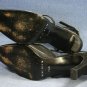 NINE WEST BLACK SATIN POINTY TOE SLINGBACK PUMPS 7.5 M