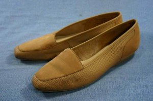 ENZO ANGIOLINI LIBERTINE TAN SUEDE FLATS SHOES 6 M