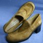 ENZO ANGIOLINI CAMEL SUEDE MID-HEEL LOAFERS SHOES 7.5 N