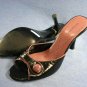 ENZO ANGIOLINI BLACK & PINK HIGH HEL SLIDES 10 M MINT
